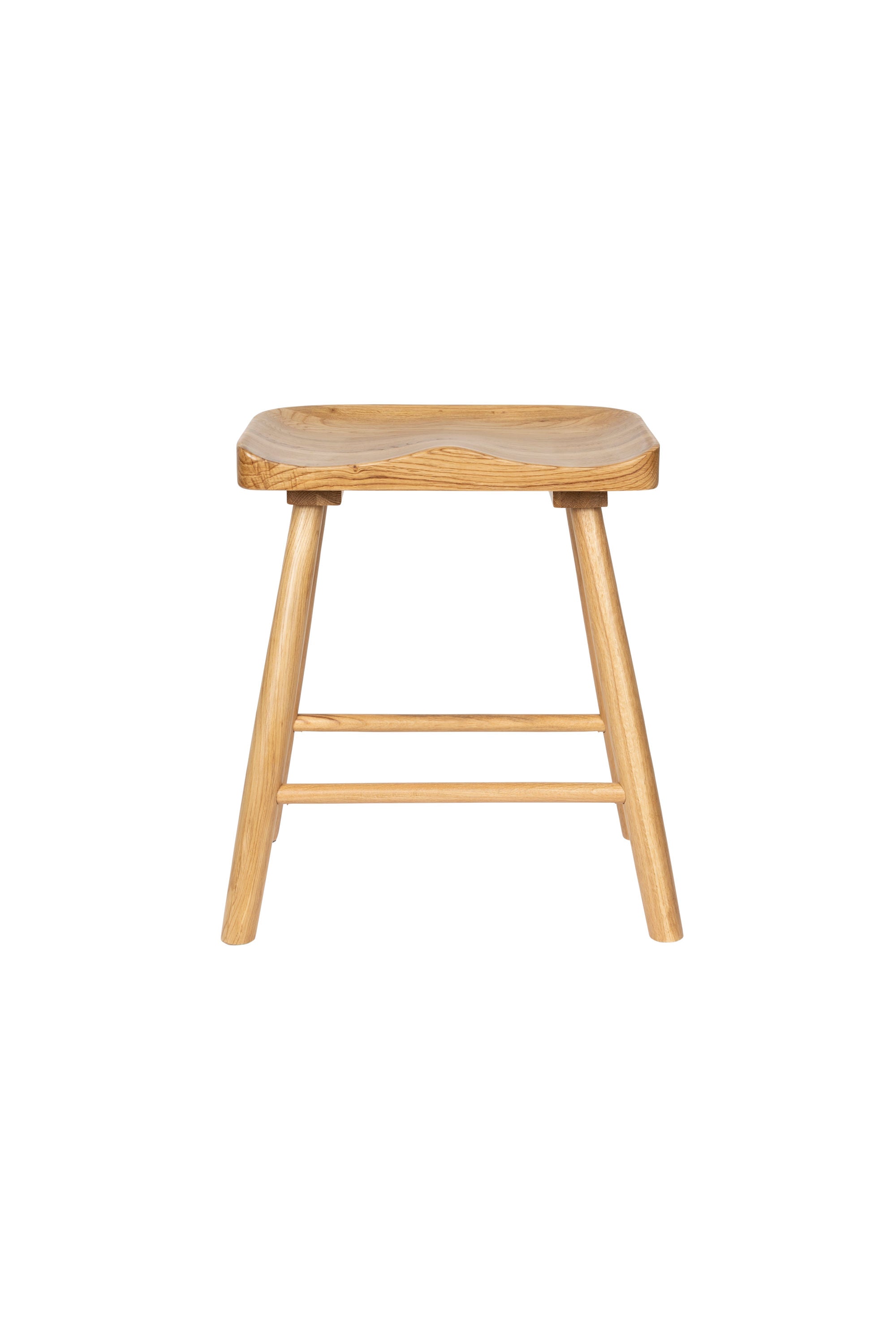 Vander Natural Oak Wood Low Stool